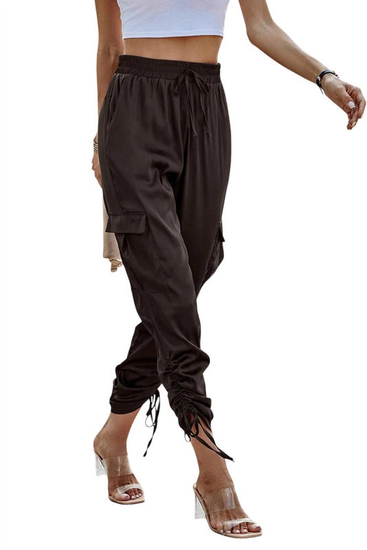 Love Kuza - Slim Satin Cargo Pants