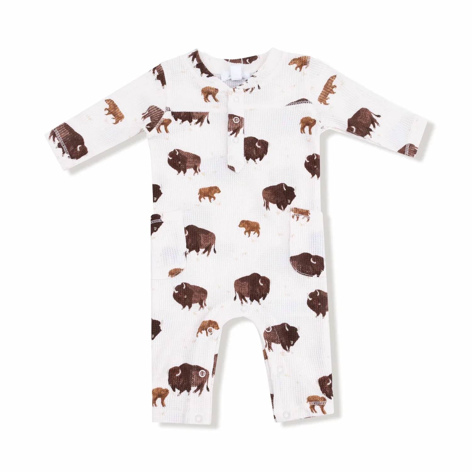 Angel Dear - Kid's Bison Uni Romper