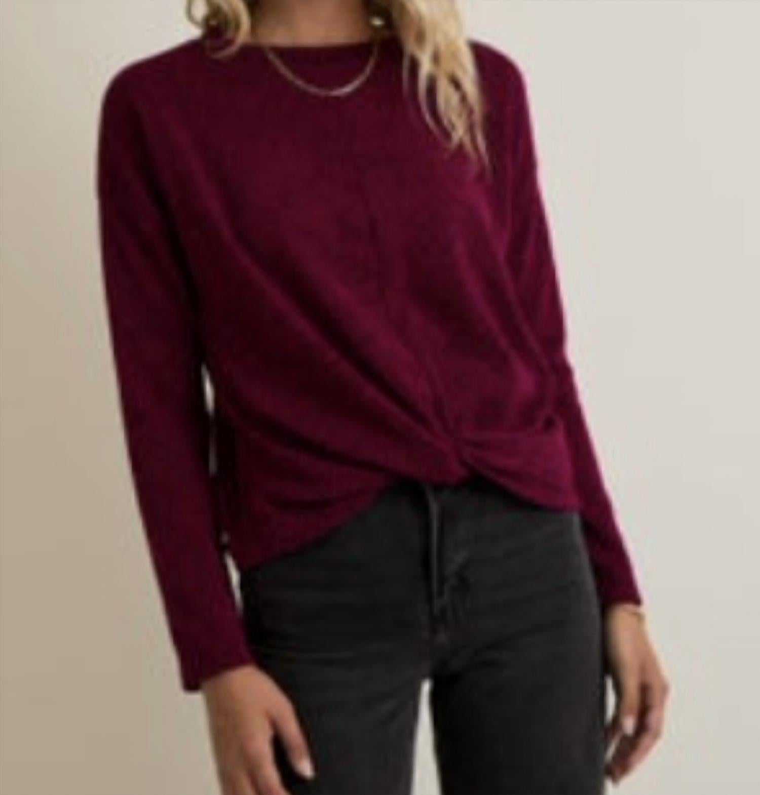 Gilli - Round neck twist bottom floral top
