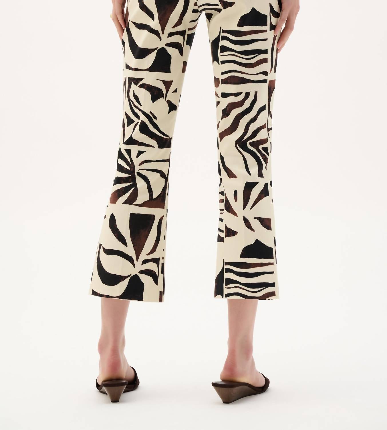 Joseph Ribkoff - Tropical Print Flared Pull-on Pants