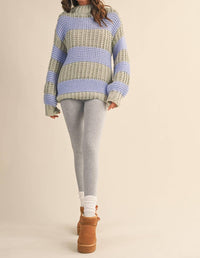 Klesis - Color Block Mock Neck Sweater