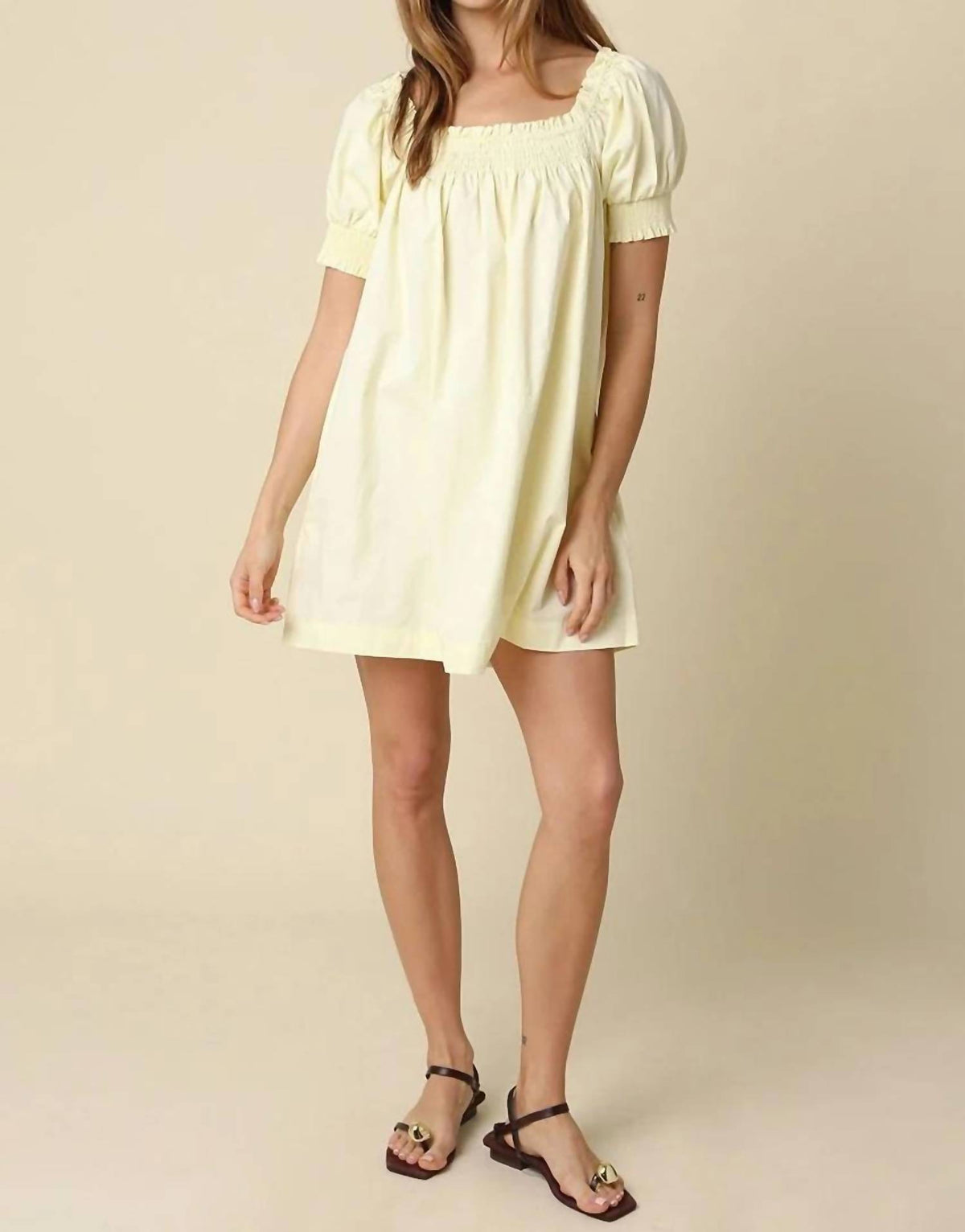 Olivaceous - Sophie Smocked Dress