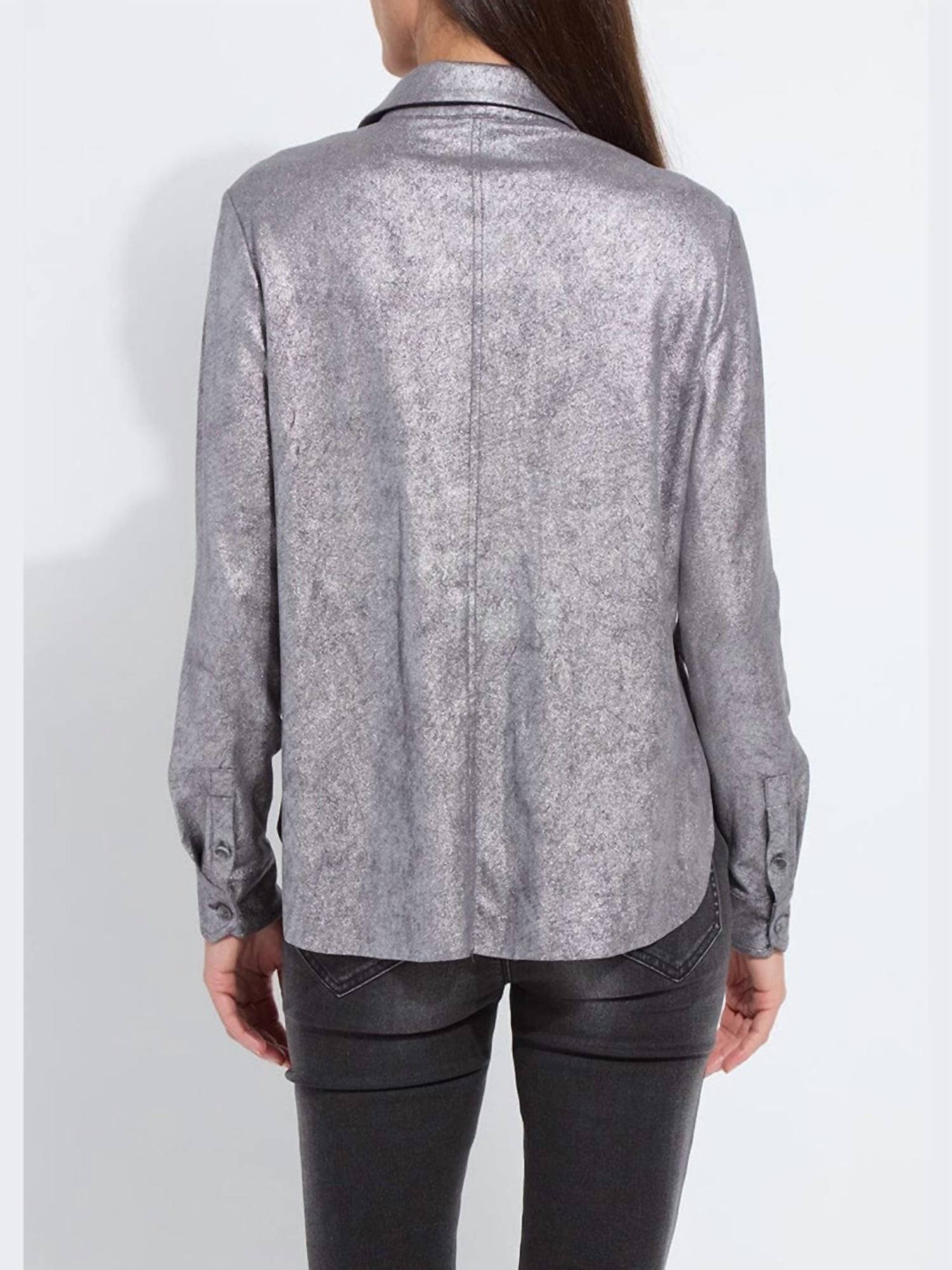 Lysse - Connie Patent Foil Suede Shacket