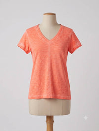 Elliott Lauren - V-neck Short Sleeve V Front Tee
