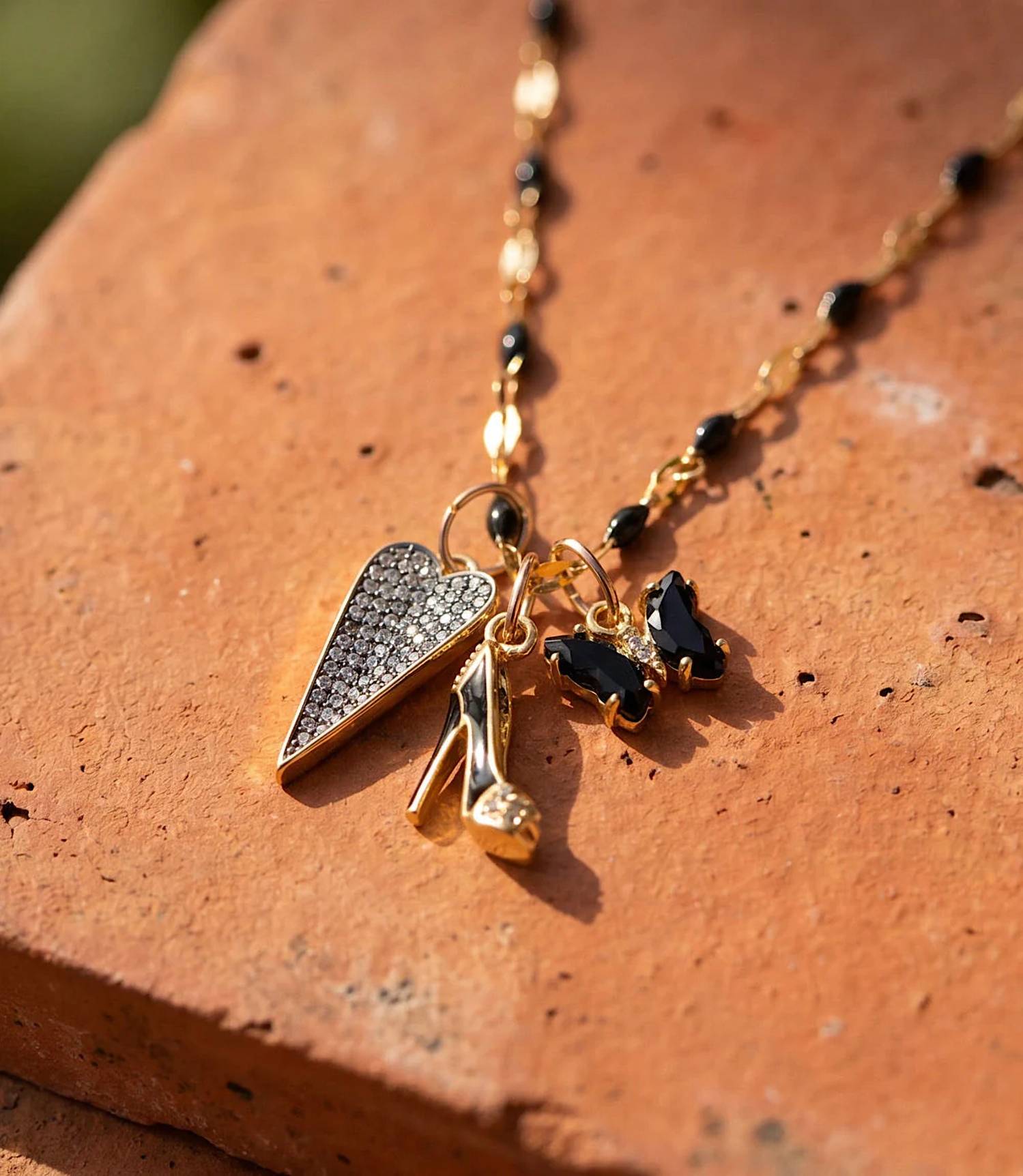 Farrah B Jewelry - Women's Uptown Girl Charm Necklace