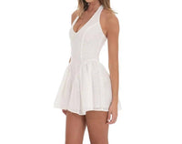 Lucy In The Sky - Florence Eyelet Halter Mini Dress