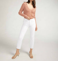 Silver Jeans Co Isbister Ankle Straight Jeans in white - women's jeans