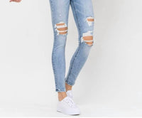 Vervet By Flying Monkey - High Rise Distressed Skinny Jean