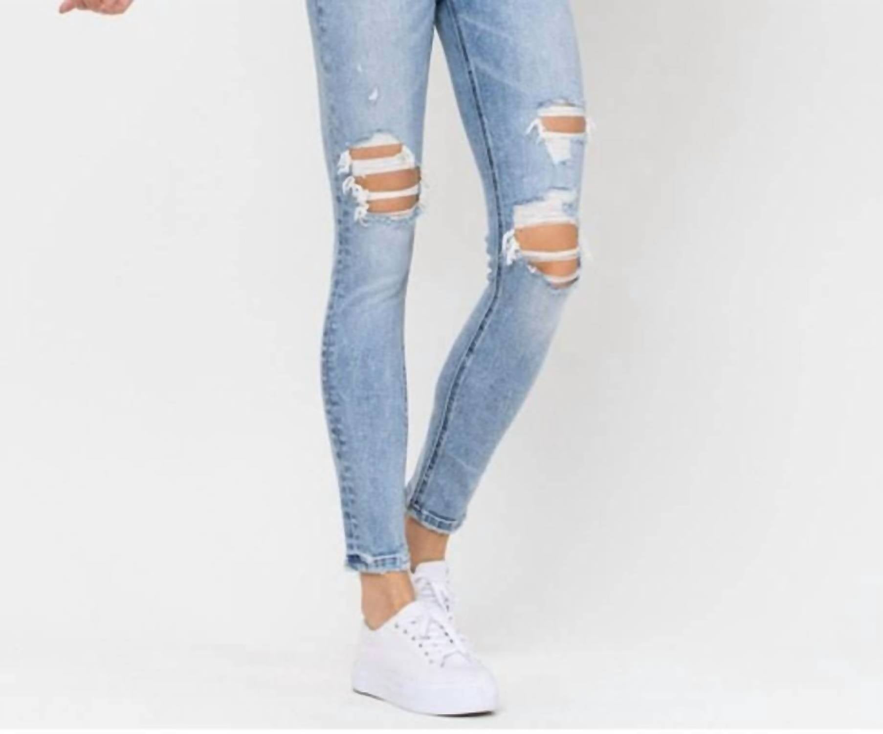 Vervet By Flying Monkey - High Rise Distressed Skinny Jean
