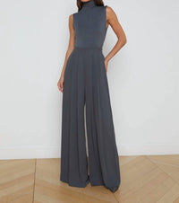 L'Agence - Nova Pleated Wide Leg Pant