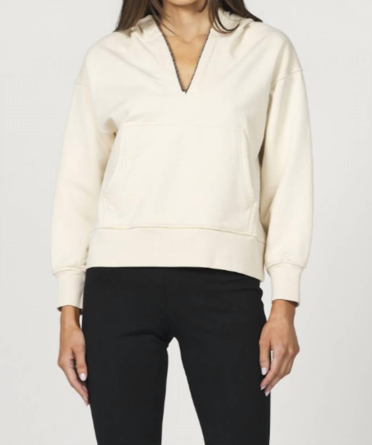 Another Love Saphira Pullover Hoodie in birch - women's top