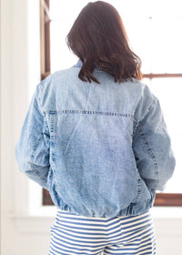 Blanknyc - Bottomless Brunch Denim Bomber Jacket