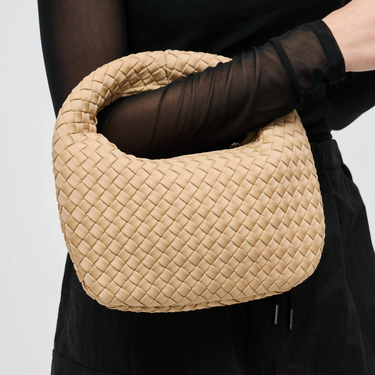 Sol And Selene - Women's Dream Small Woven Neoprene Hobo Bag