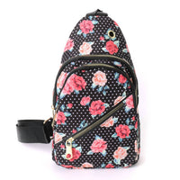 Selini New York - Women's Floral Polka Dot Crossbody Sling Bag