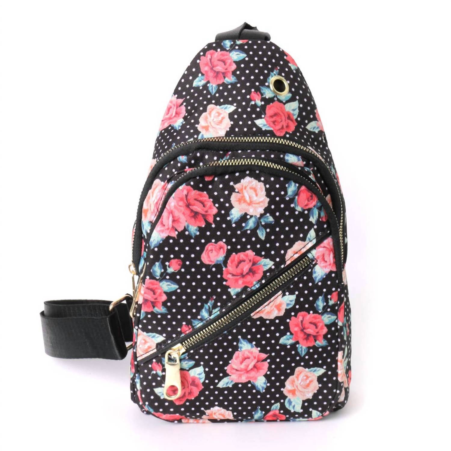 Selini New York - Women's Floral Polka Dot Crossbody Sling Bag