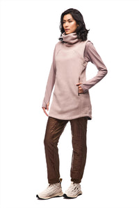 INDYEVA Toga Tunic Top in mink - women's shirt - alternate view