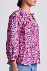 Apiece Apart - Trini V Neck Puff Sleeves Top
