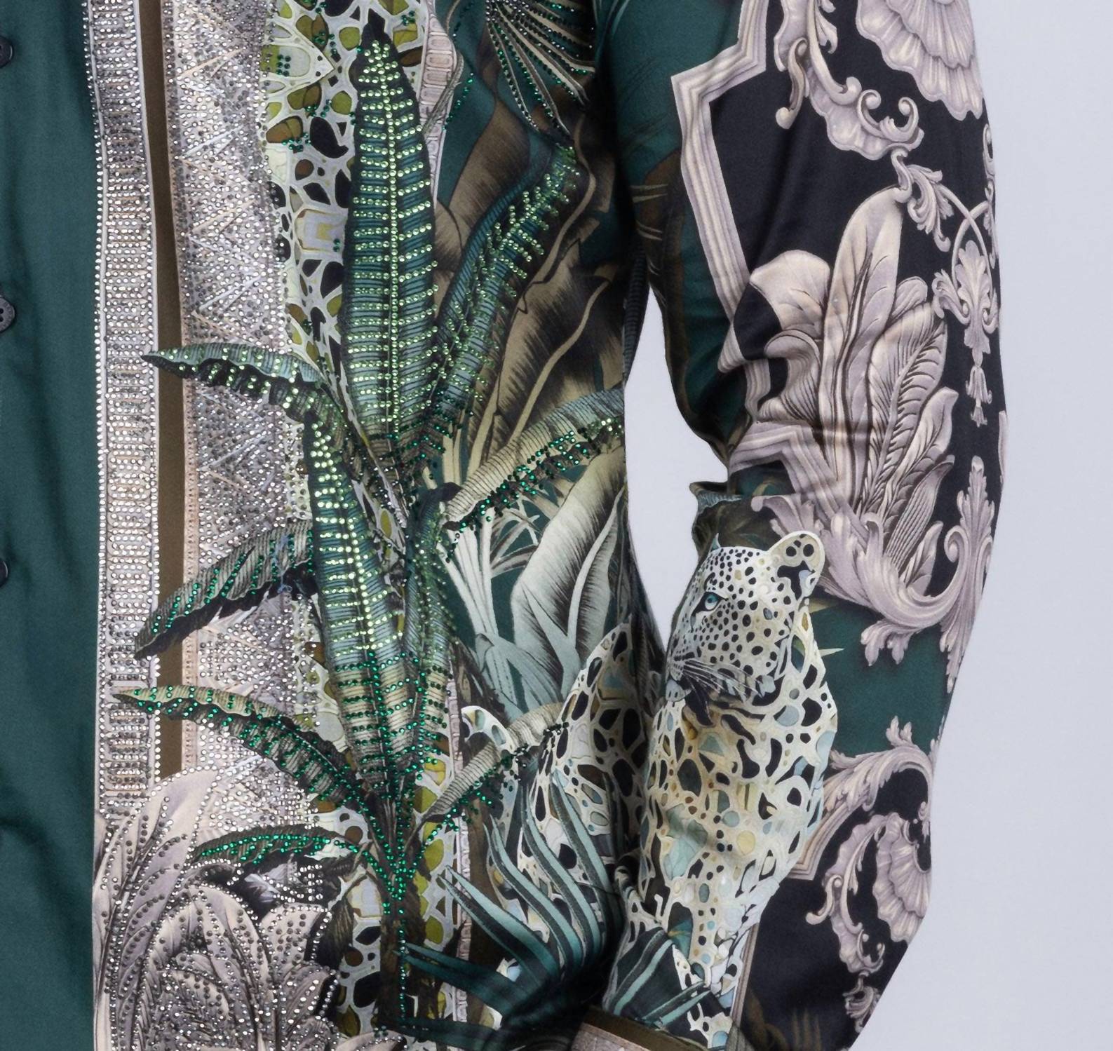 Barabas - Rage Look Rhinestone Long Sleeve Shirt