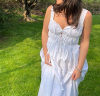 NIBI MTK Louisa Eyelet Midi Dress in white - women's dress - view 6