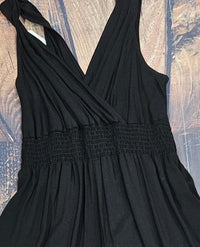 Papillon Women's Sleeveless Wide Leg Jump Suit in black - women's pants - detail view