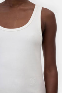 CLOSED Classic Tank Top in ivory - women's tank top - view 4