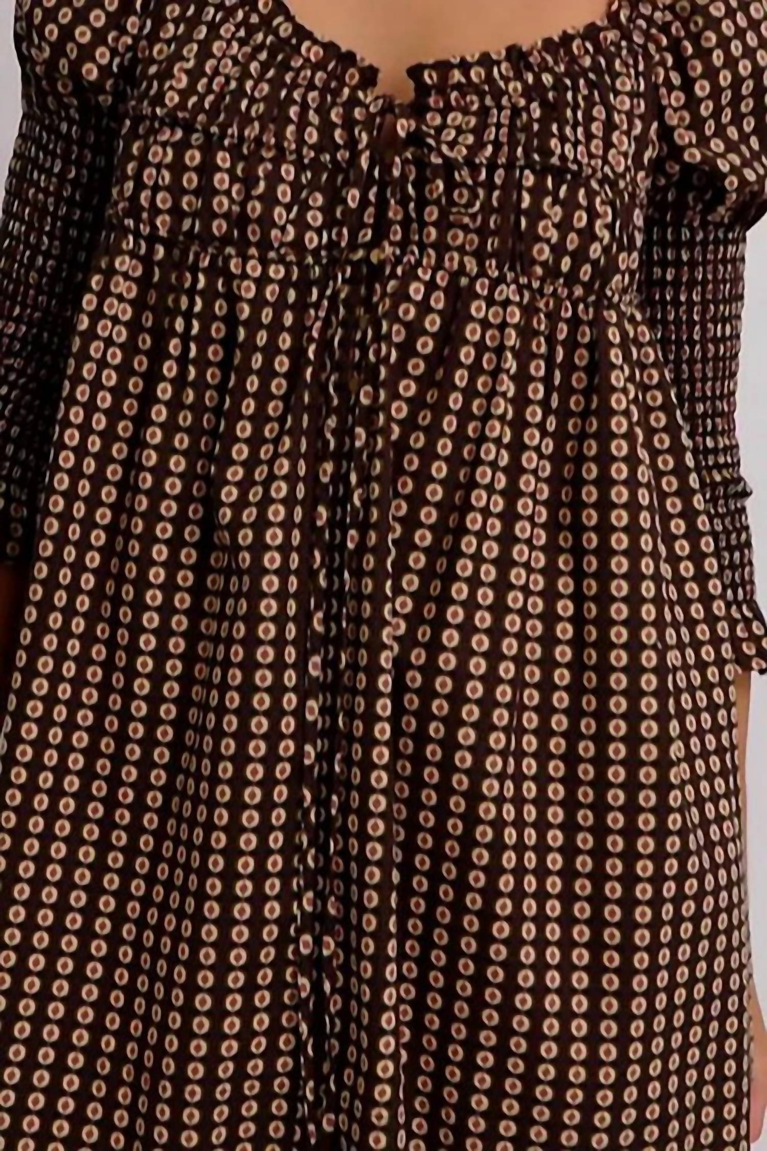 Free People Star Dip Mini Dress in black combo - women's dress - alternate view