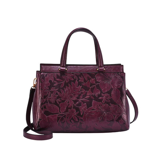 Mellow World - 3D Embossed Floral Satchel