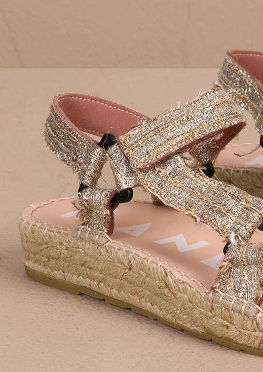 Manebi - Women's Lurex Cotton Blend Hiking Sandal