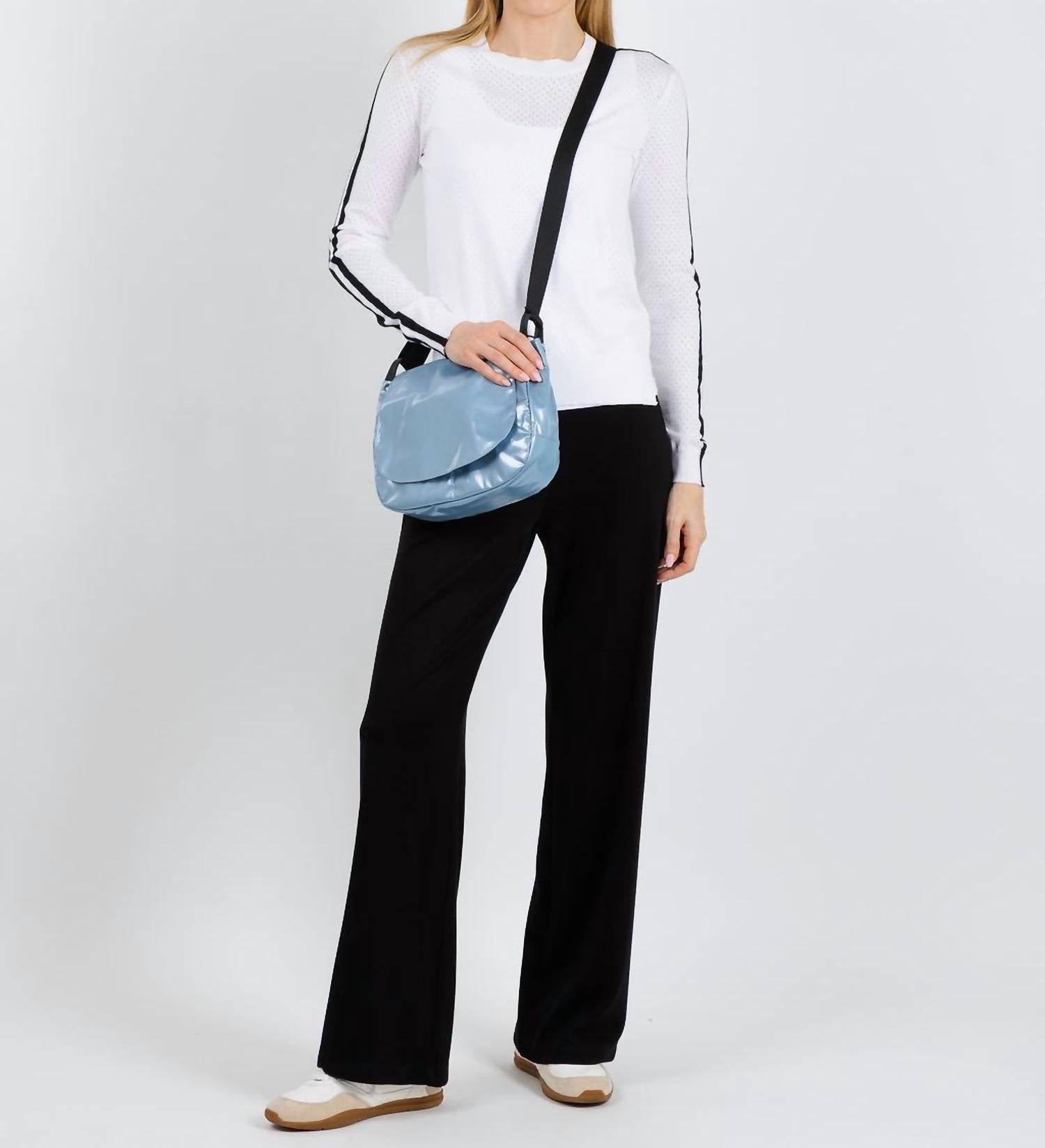 Pure Amici Alara Crew Neck Sweater in white - women's sweater - detail view