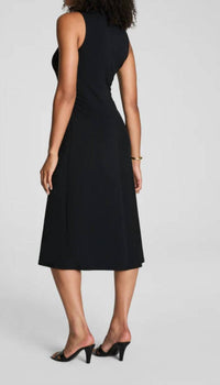 Spanx Jersey Ruched Tank Dress in black - women's dress - detail view