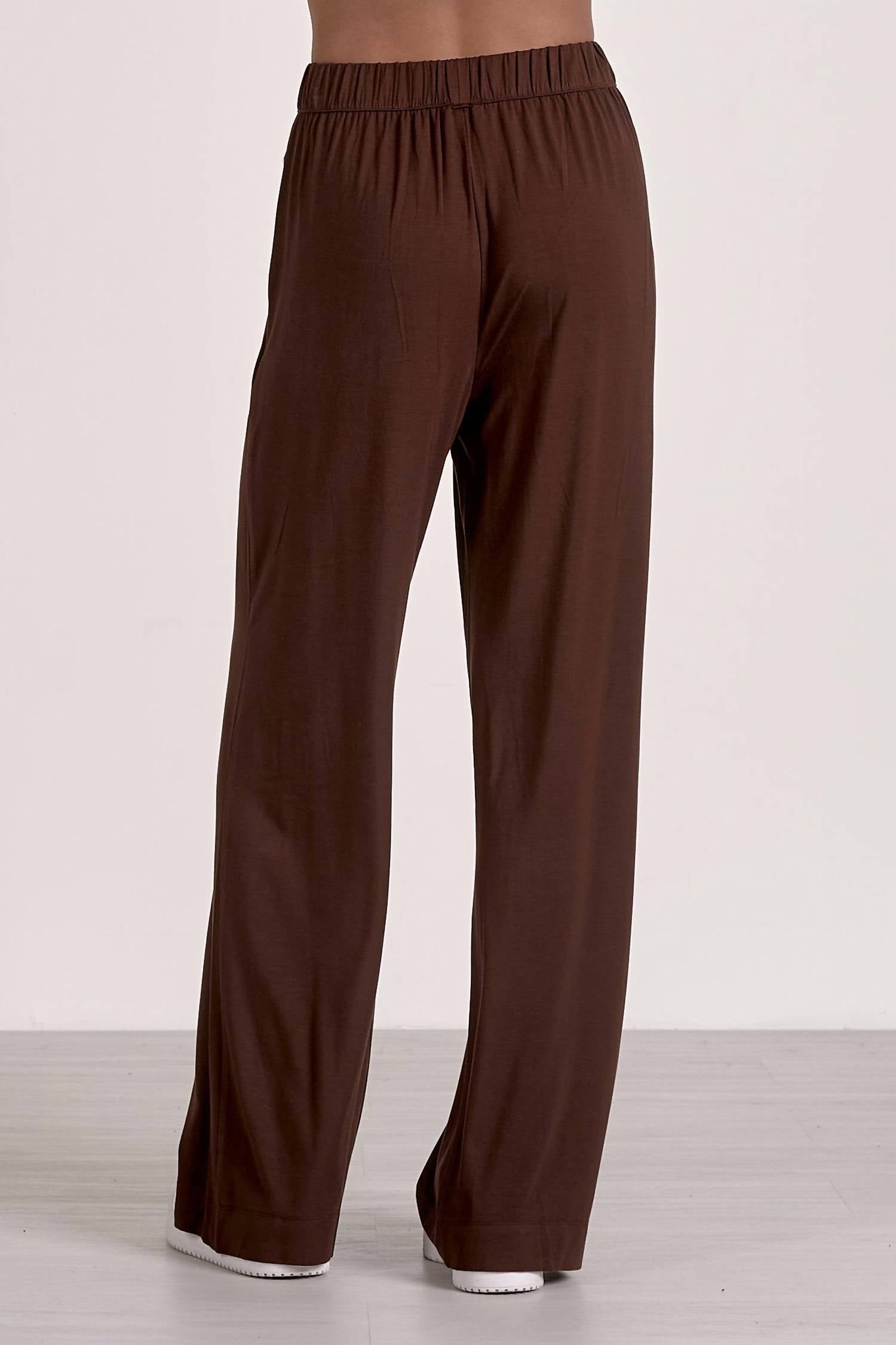 ELAN Lounge Pants in brown - women's pants - alternate view