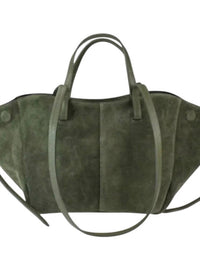 Mint Exclusives - Women's Italian Suede Leather Travel Bag With Leather Pouch