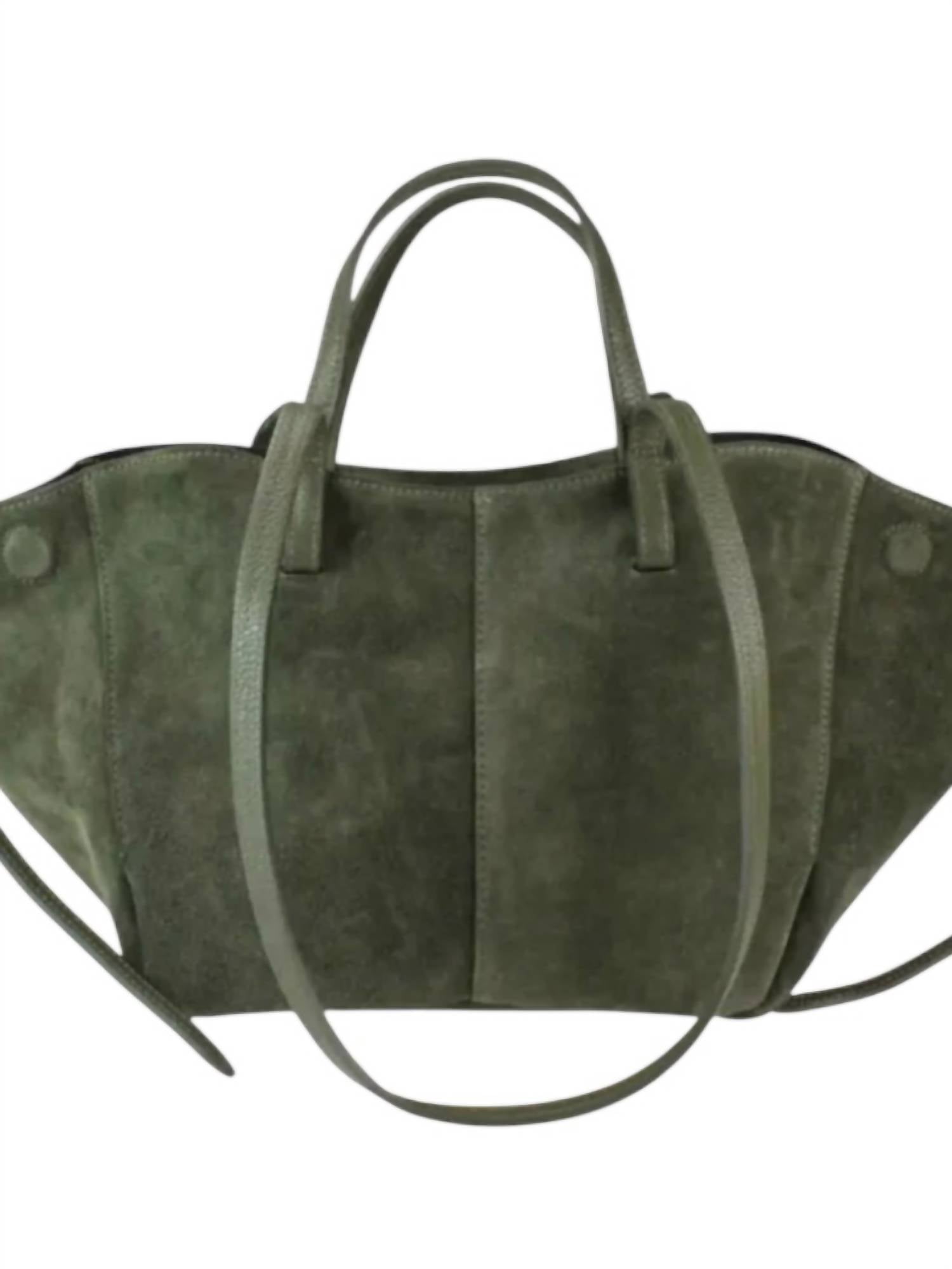 Mint Exclusives - Women's Italian Suede Leather Travel Bag With Leather Pouch