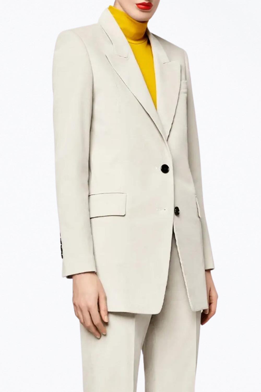 SINGLE-BREASTED COTTON-CORDUROY BLAZER