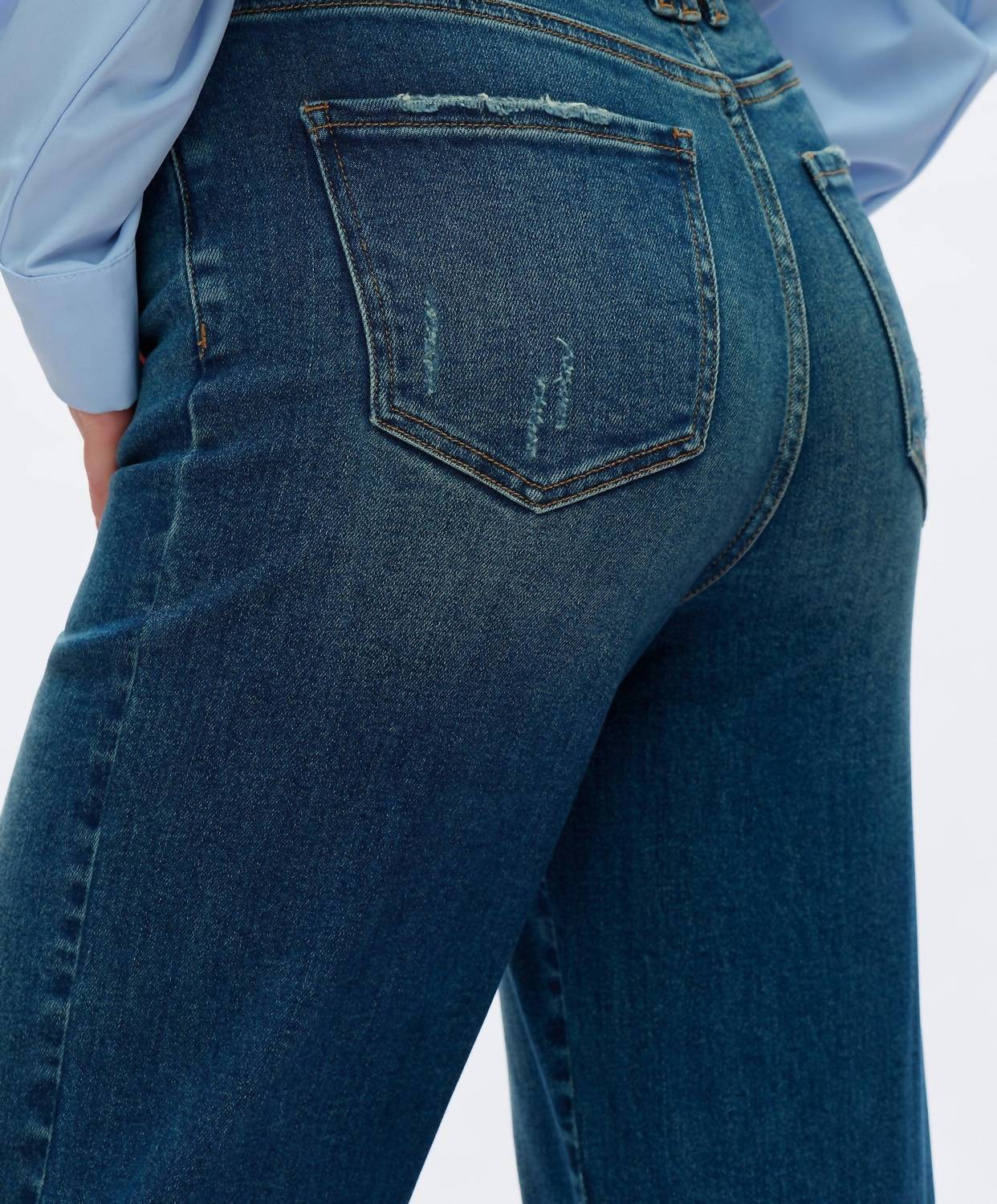 Bayeas - High Rise Straight Leg Jeans