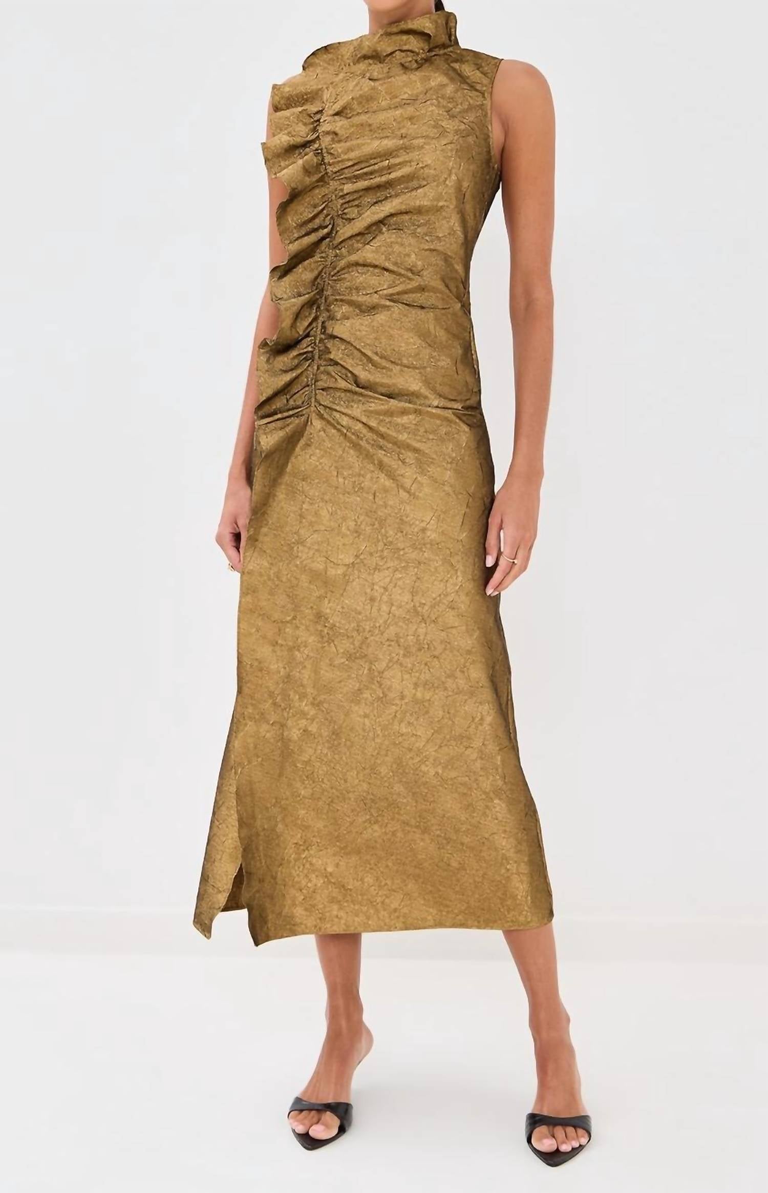 Ulla Johnson - Demetria Sleeveless Ruched Front Midi Dress