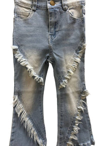 Ml Kids - Girl's Frays Flare Jean