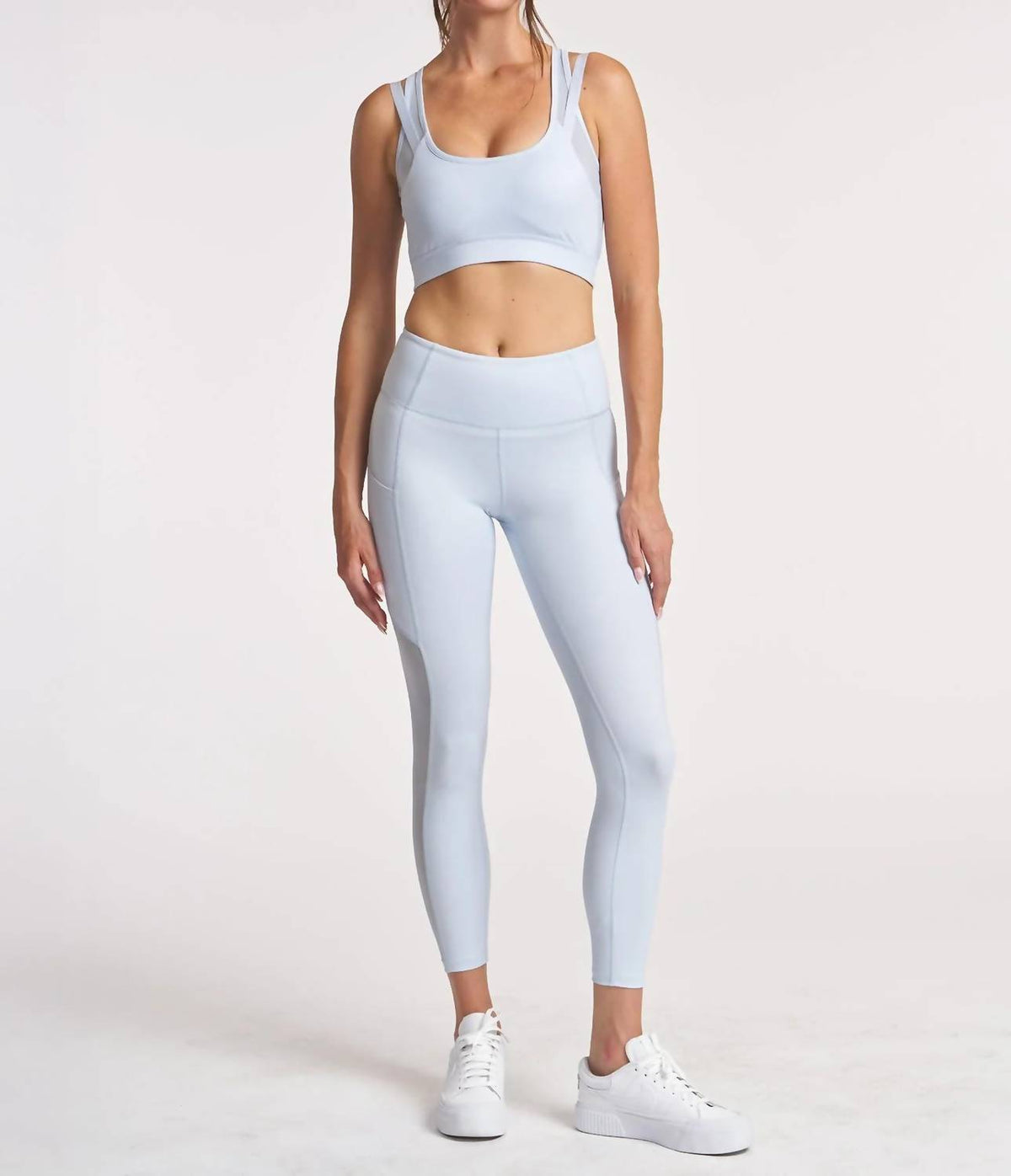 Thrive Societe - Women's Sheen Strappy Mesh Bra Top