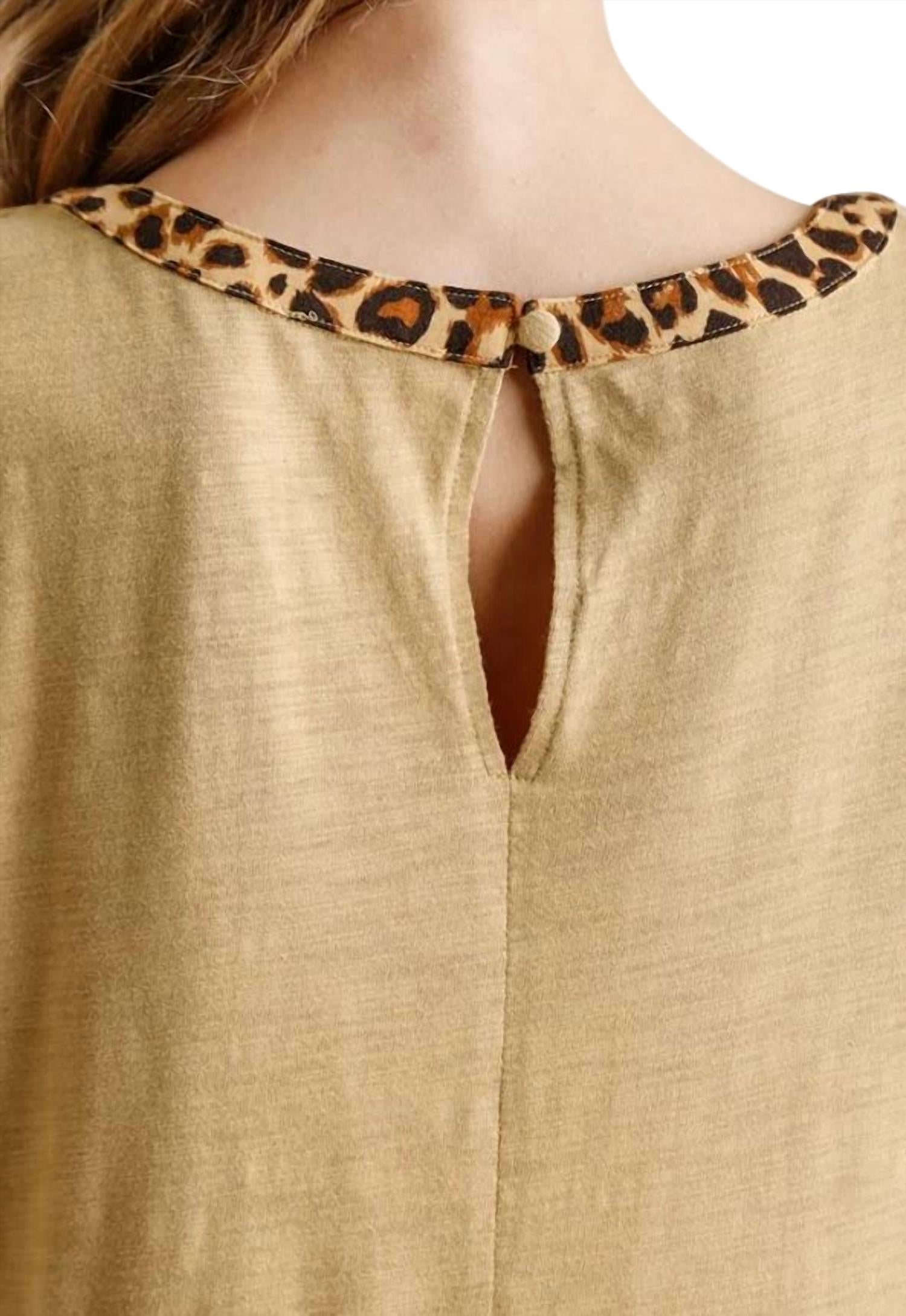 Umgee - Leopard Tiered Babydoll Dress