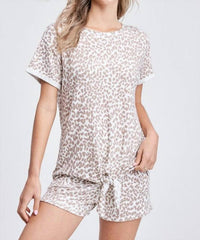 Phil Love - Leopard Pajama Shorts Set