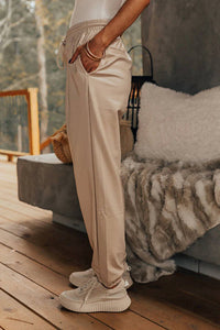 Entro - Kennedy High Waist Faux Leather Joggers