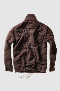 Relwen Men's Moleskin Snap Cpo Jacket in dark brown - men's jacket - detail view