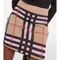Burberry - Check Knit Mini Skirt