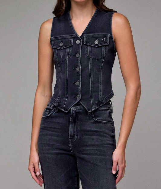 Hidden - Fitted Denim Vest
