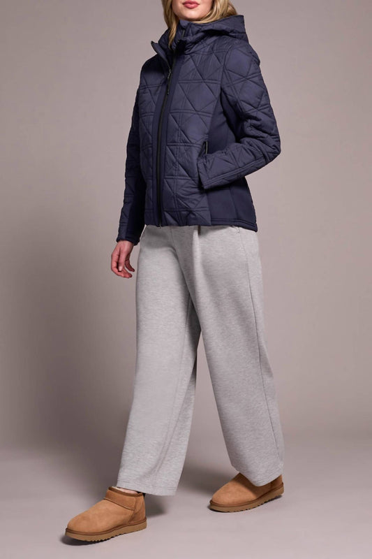 Tribal - Long Sleeve Zip Front Removable Hood Puffer Jacket