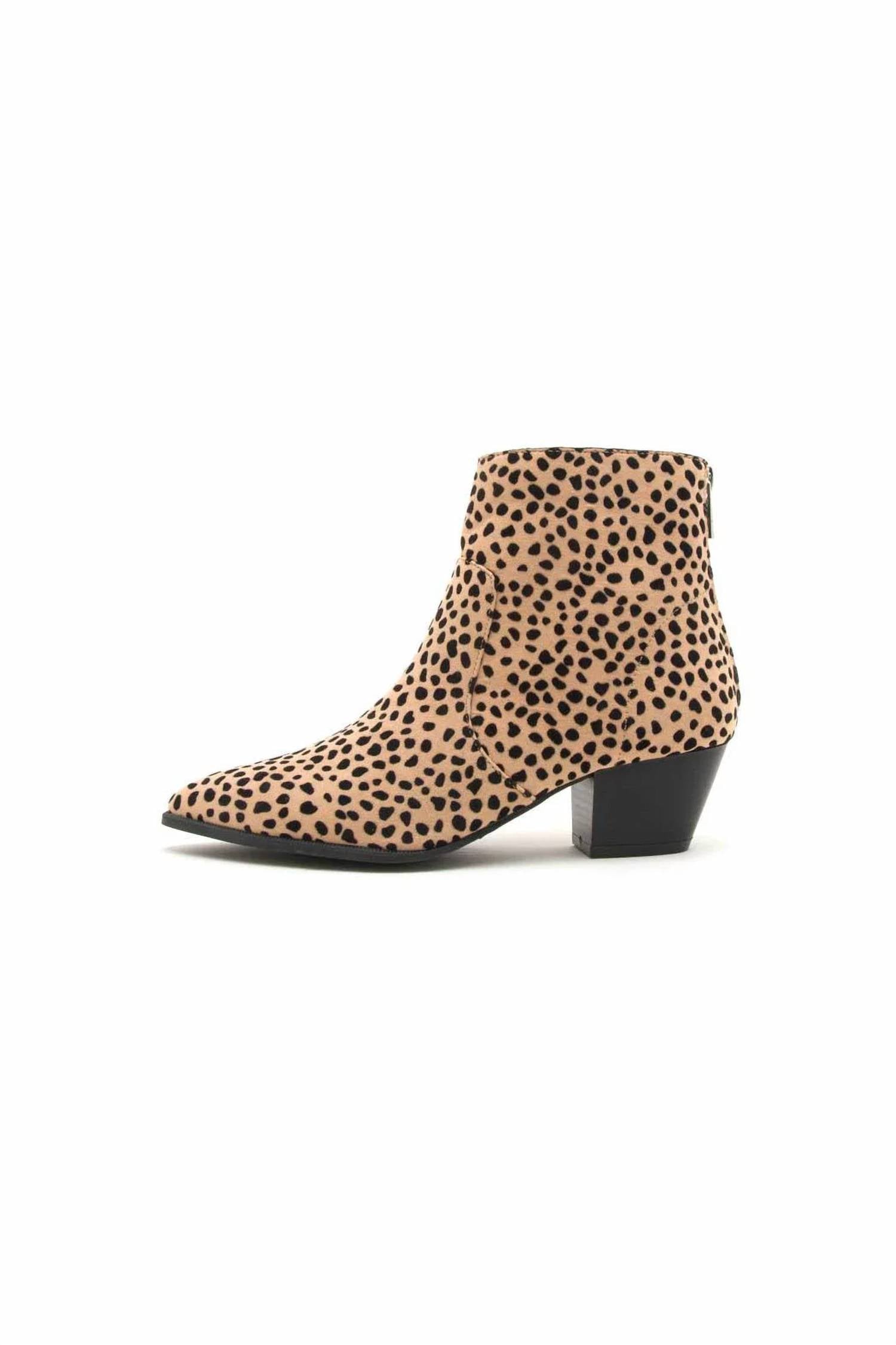 Qupid - Women's Mystique Cheetah Bootie