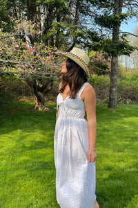 NIBI MTK Louisa Eyelet Midi Dress in white - women's dress - view 7