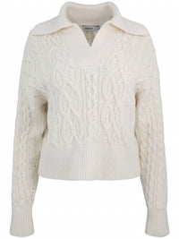 SIMKHAI Kate Polo Sweater in ivory - women's sweater - alternate view