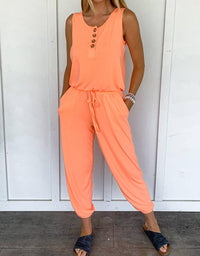 Zenana - Sleeveless Jogger Jumpsuit