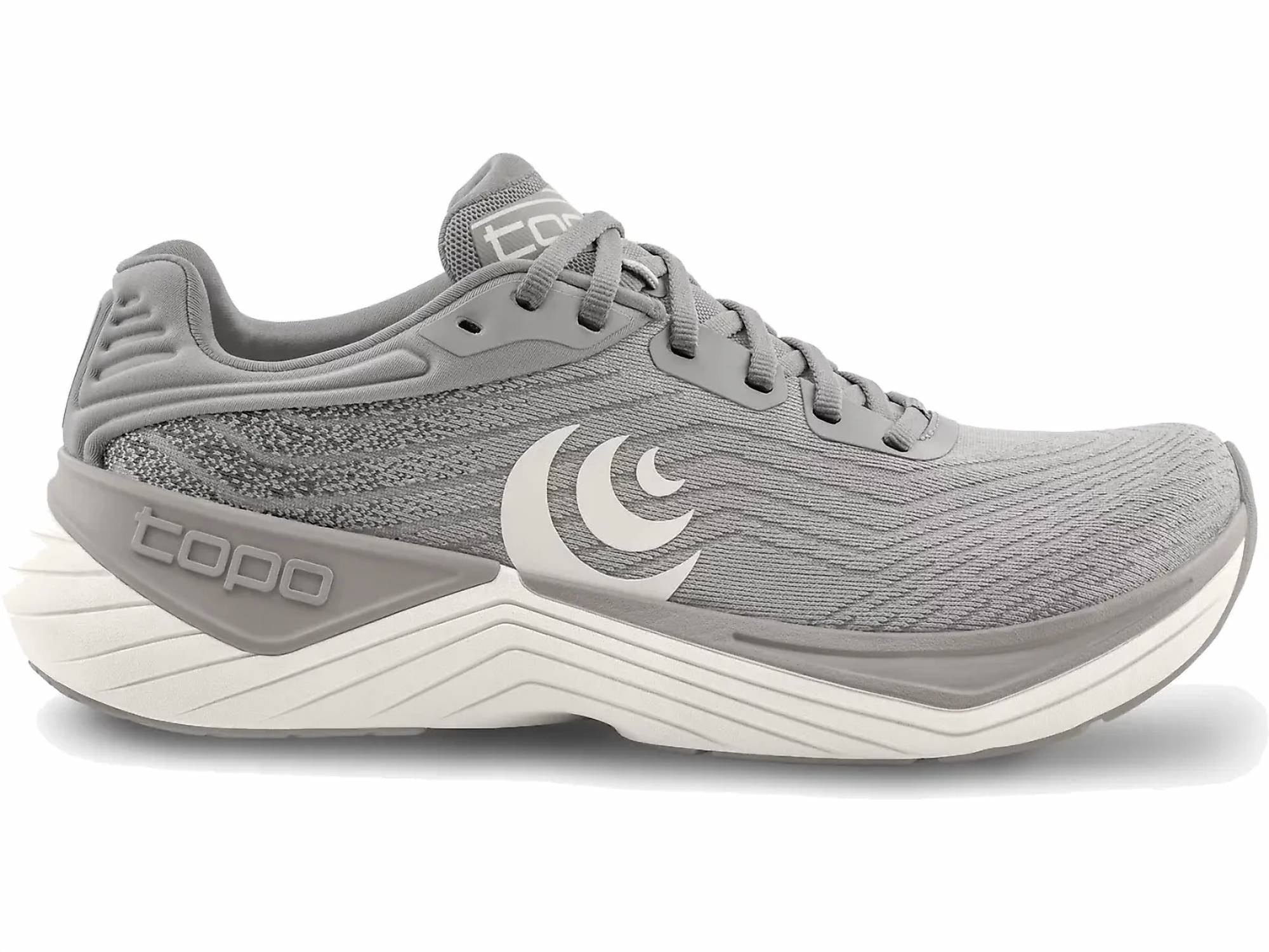 Topo Athletic Men's Ultrafly 5 Shoe in dark grey grey 1 - men's shoe - detail view